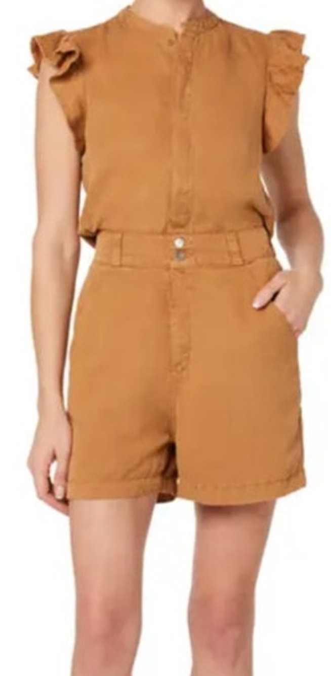 Joe's Jeans romper Emilia flutter sleeve brown size X-Large XL